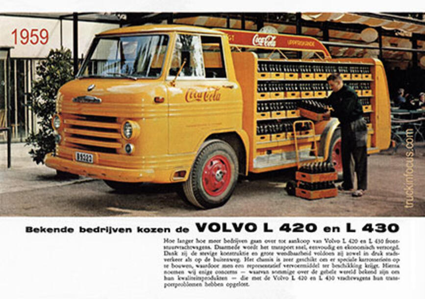 Titelseite eines niederländischsprachigen Volvo-Prospekts von 1959