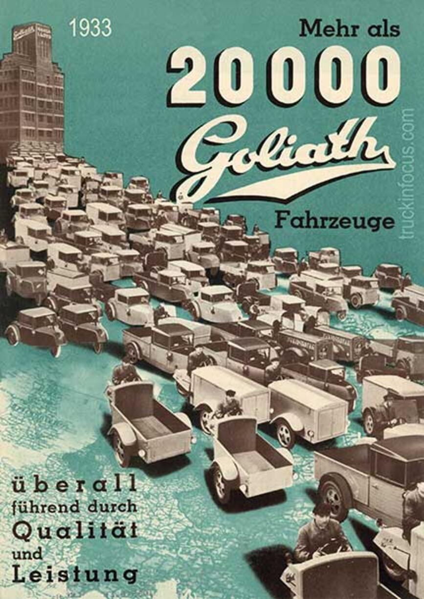 Front page of a German-language Borgward (Goliath) brochure from 1933 Front page of a German-language Borgward (Goliath) brochure from 1933
