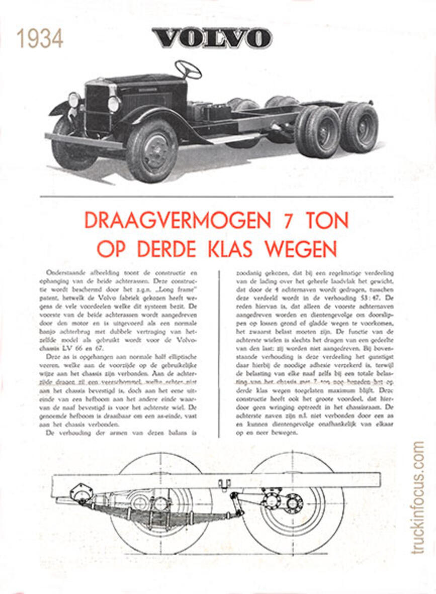 Titelseite eines niederländischsprachigen Volvo-Prospekts von 1934