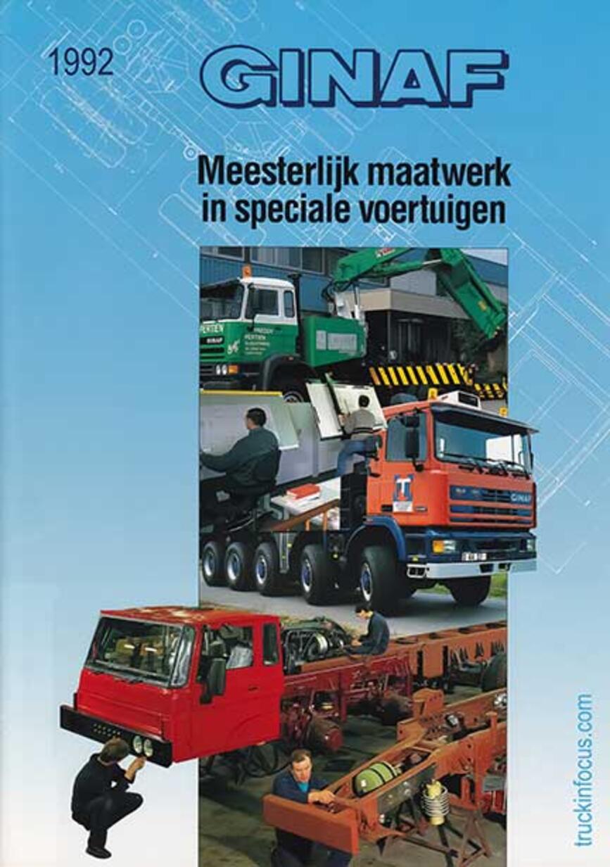 Front page of a Dutch language Ginaf brochure from 1992