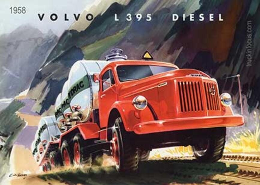 Titelseite eines Volvo-Prospekts von 1958