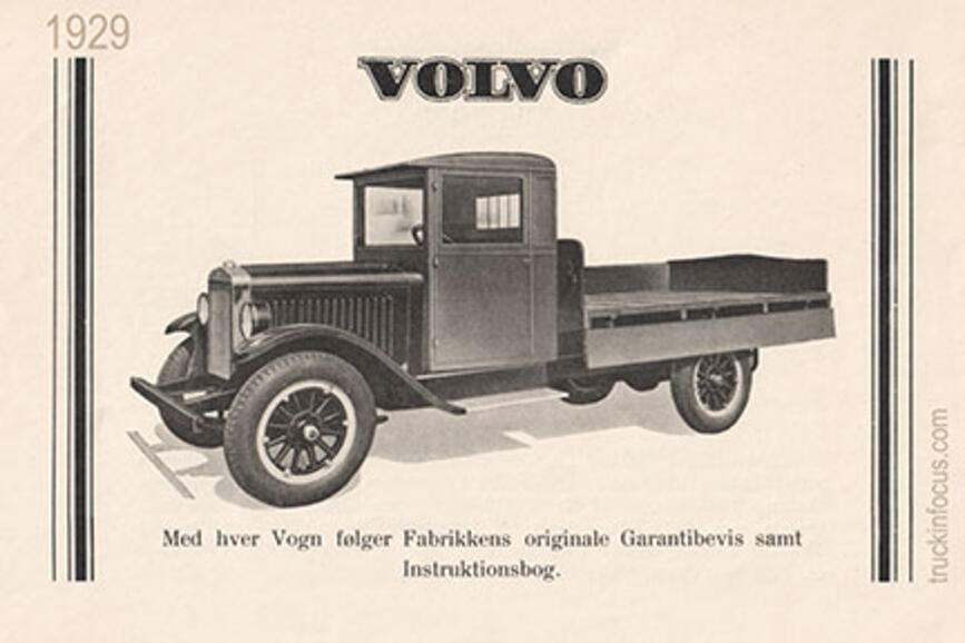 Titelseite eines schwedischsprachigen Volvo-Prospekts von 1929