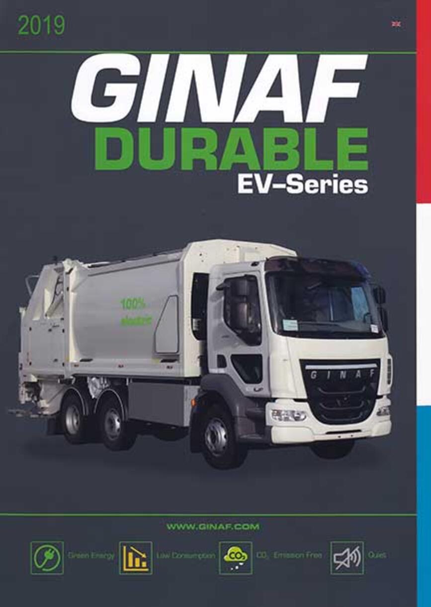 Front page of an English-language Ginaf brochure from 2019