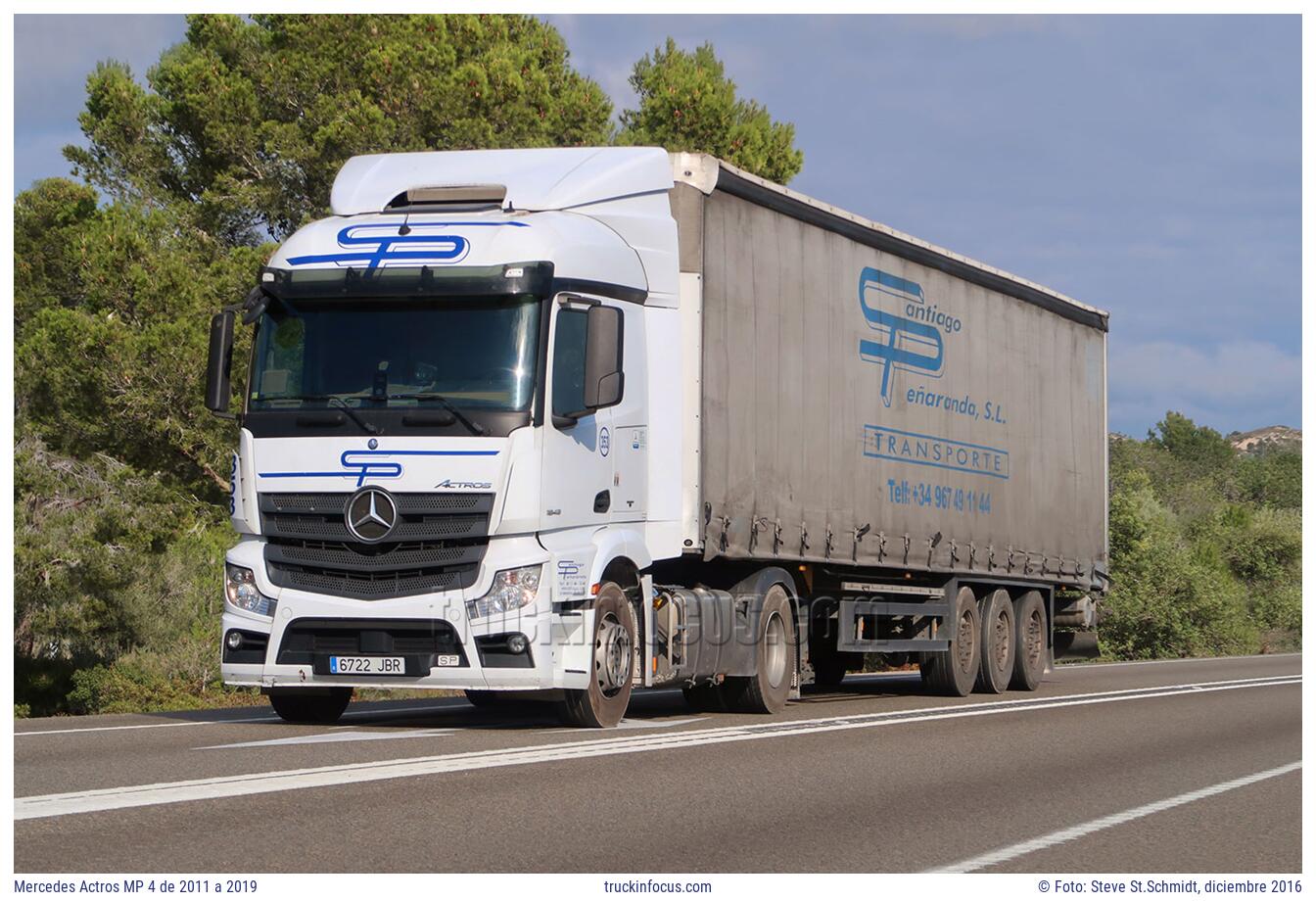 Mercedes Actros MP 4 de 2011 a 2019 Foto diciembre 2016