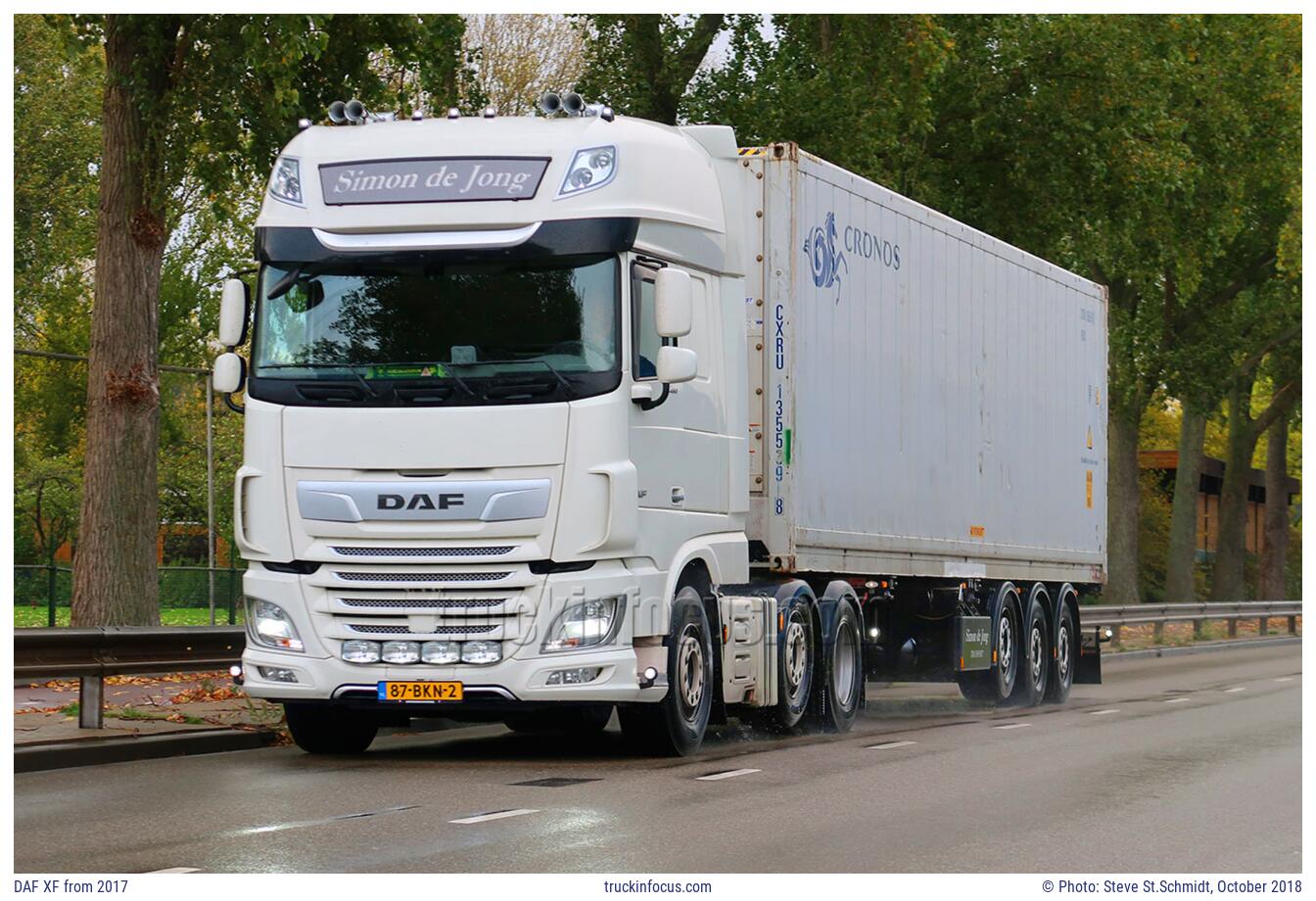 DAF XF from 2017 Photo October 2018