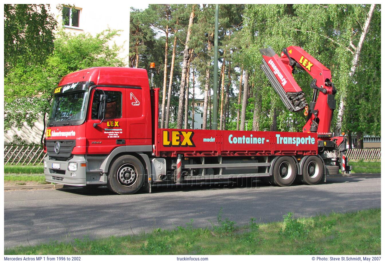 Mercedes Actros MP 1 from 1996 to 2002 Photo May 2007
