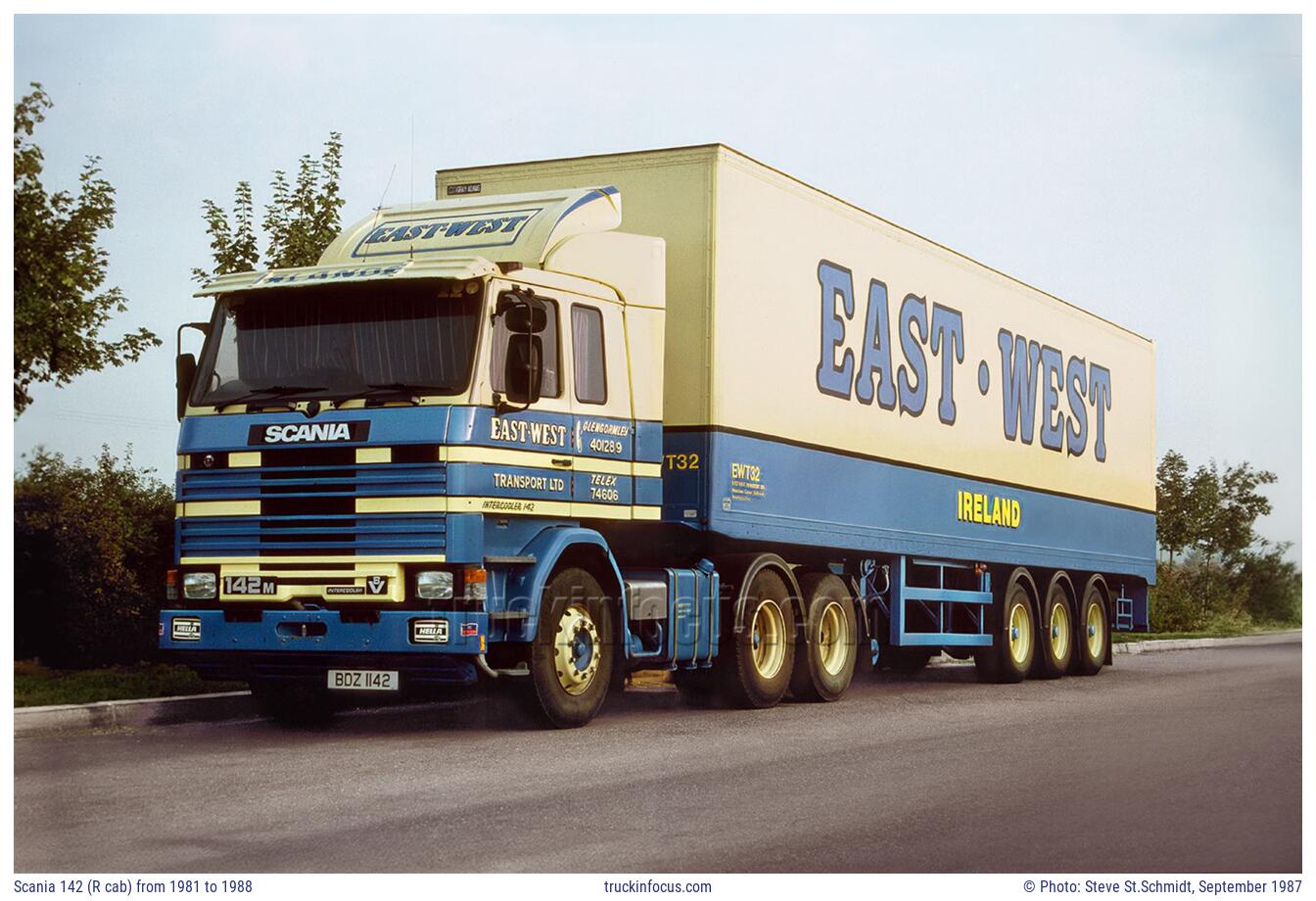 Scania 142 (R cab) from 1981 to 1988 Photo September 1987