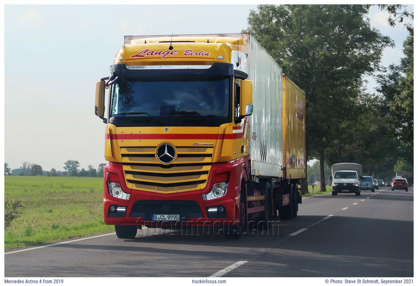 Mercedes Actros 4 from 2019 Photo September 2021