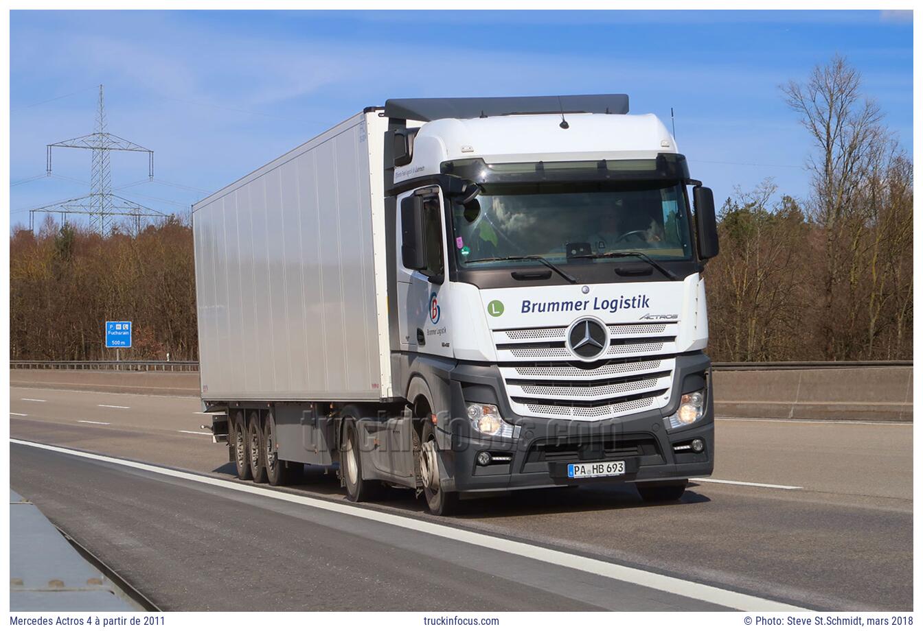 Mercedes Actros 4 à partir de 2011 Photo mars 2018