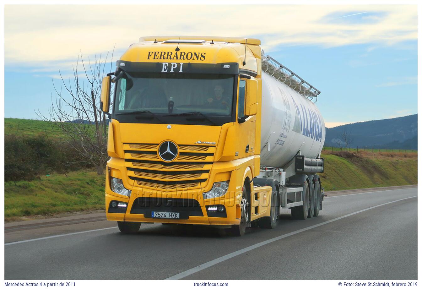 Mercedes Actros 4 a partir de 2011 Foto febrero 2019