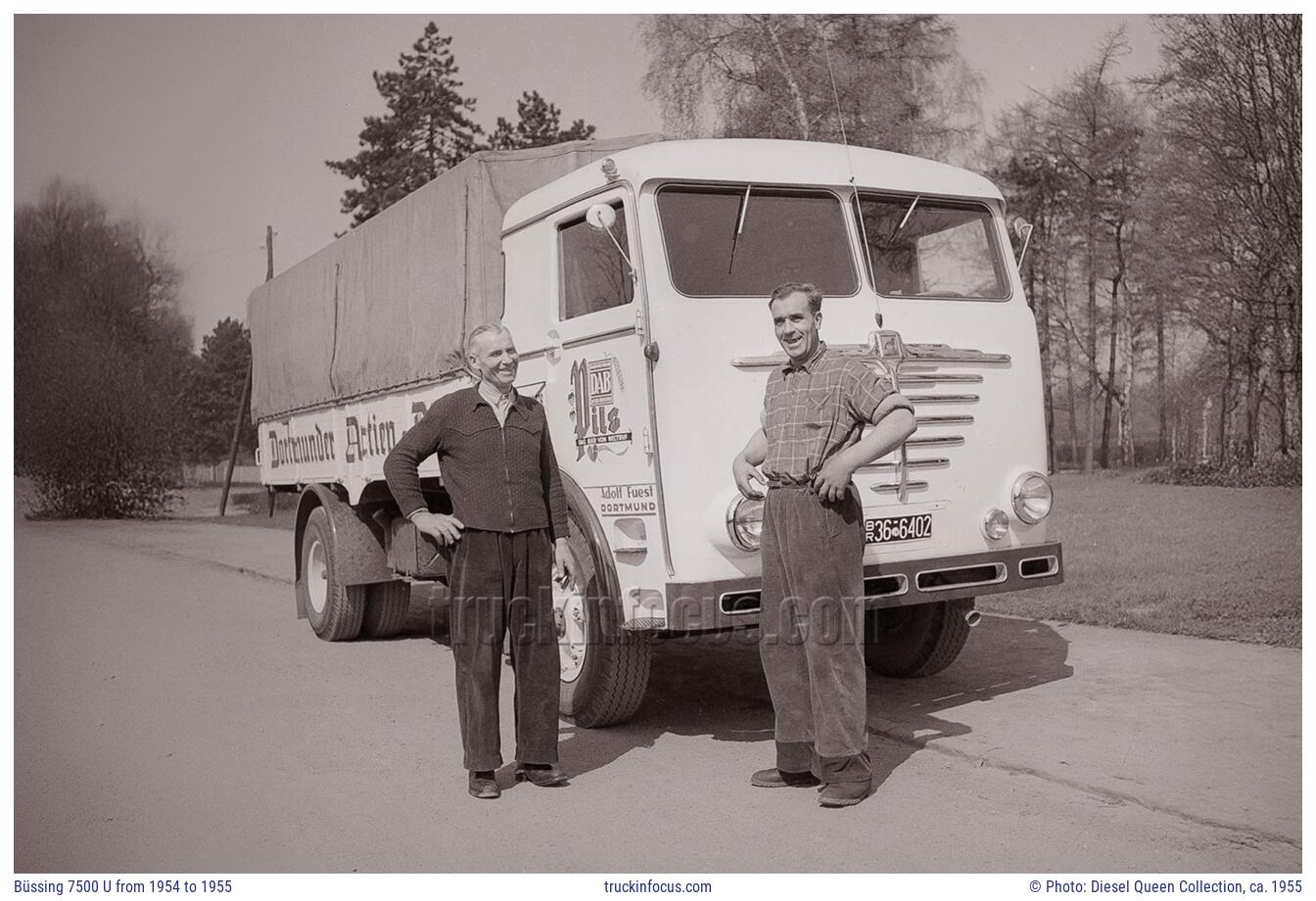Büssing 7500 U from 1954 to 1955 Photo ca. 1955