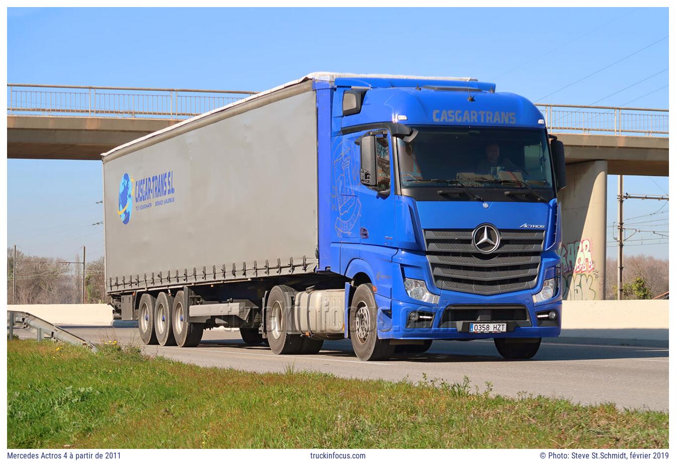 Mercedes Actros 4 à partir de 2011 Photo février 2019