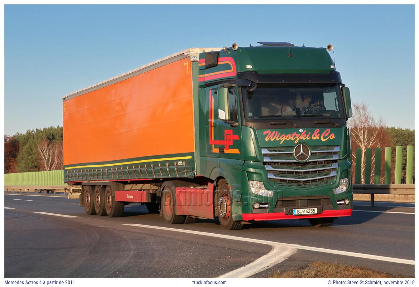 Mercedes Actros 4 à partir de 2011 Photo novembre 2018