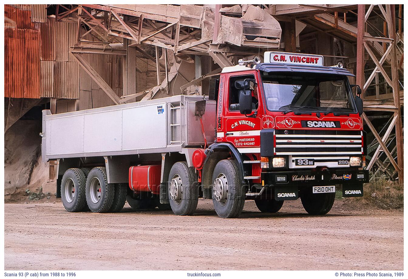 Scania 93 (P cab) from 1988 to 1996 Photo 1989