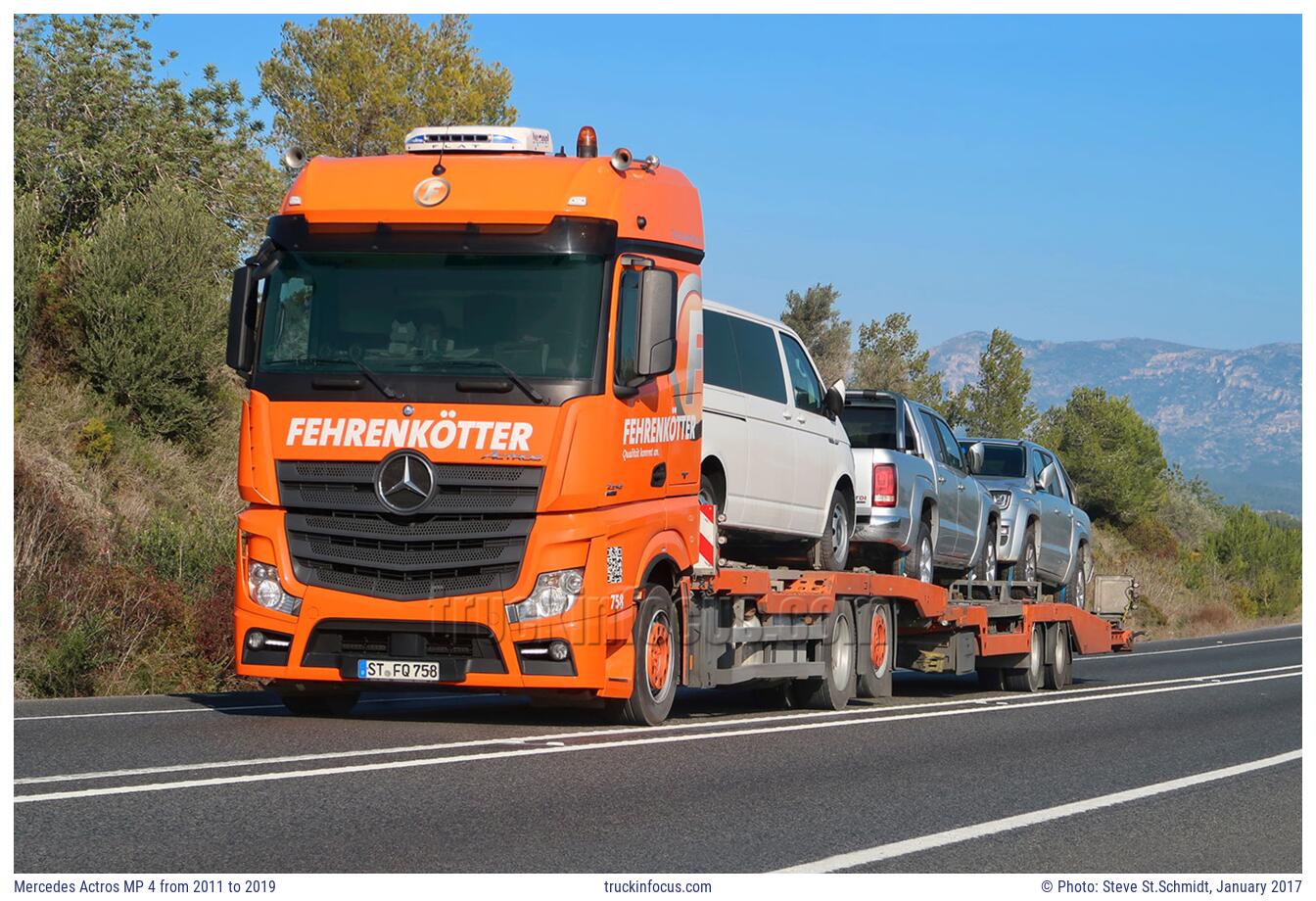 Mercedes Actros MP 4 from 2011 to 2019 Photo January 2017