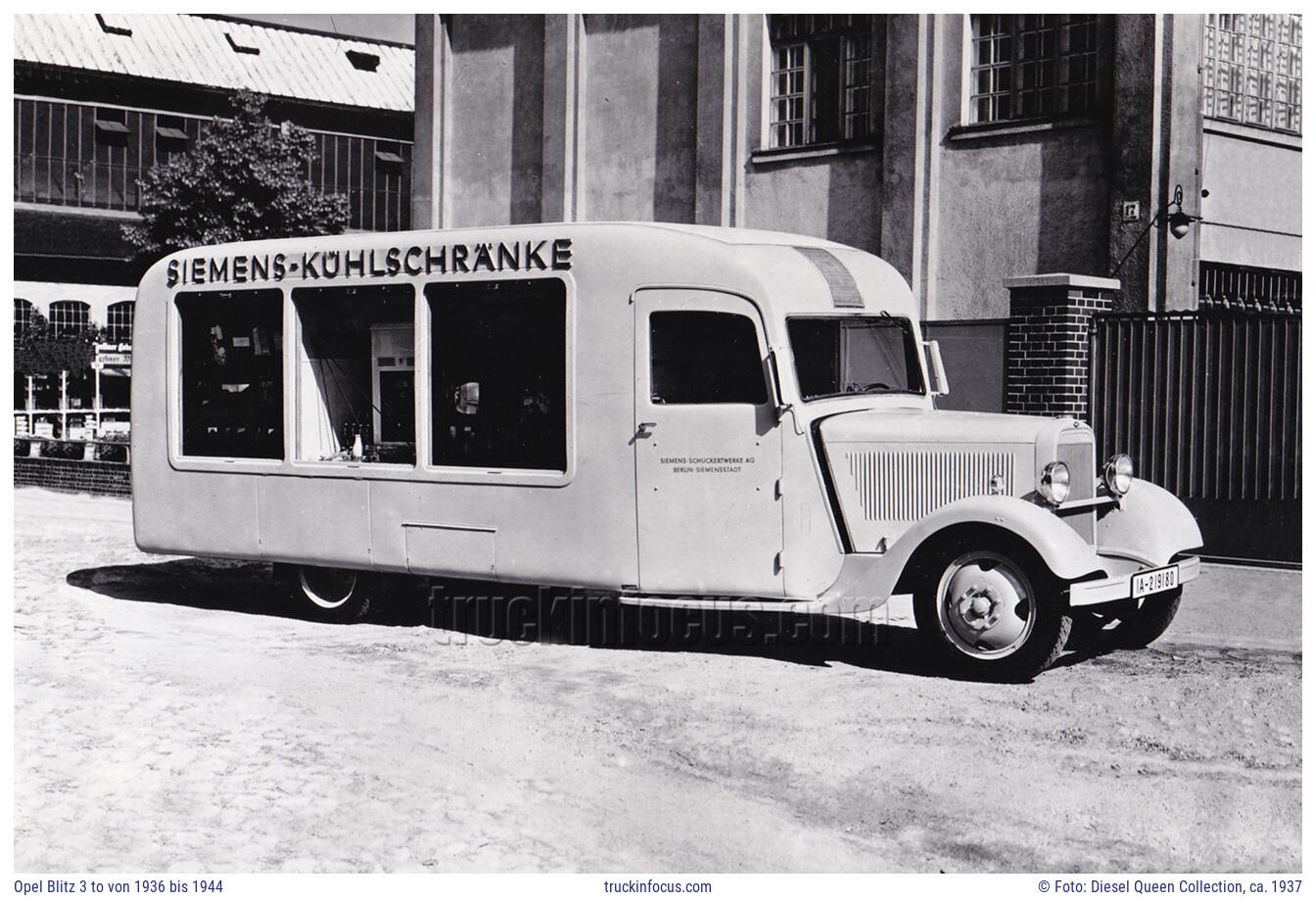 Opel Blitz 3 to von 1936 bis 1944 Foto ca. 1937