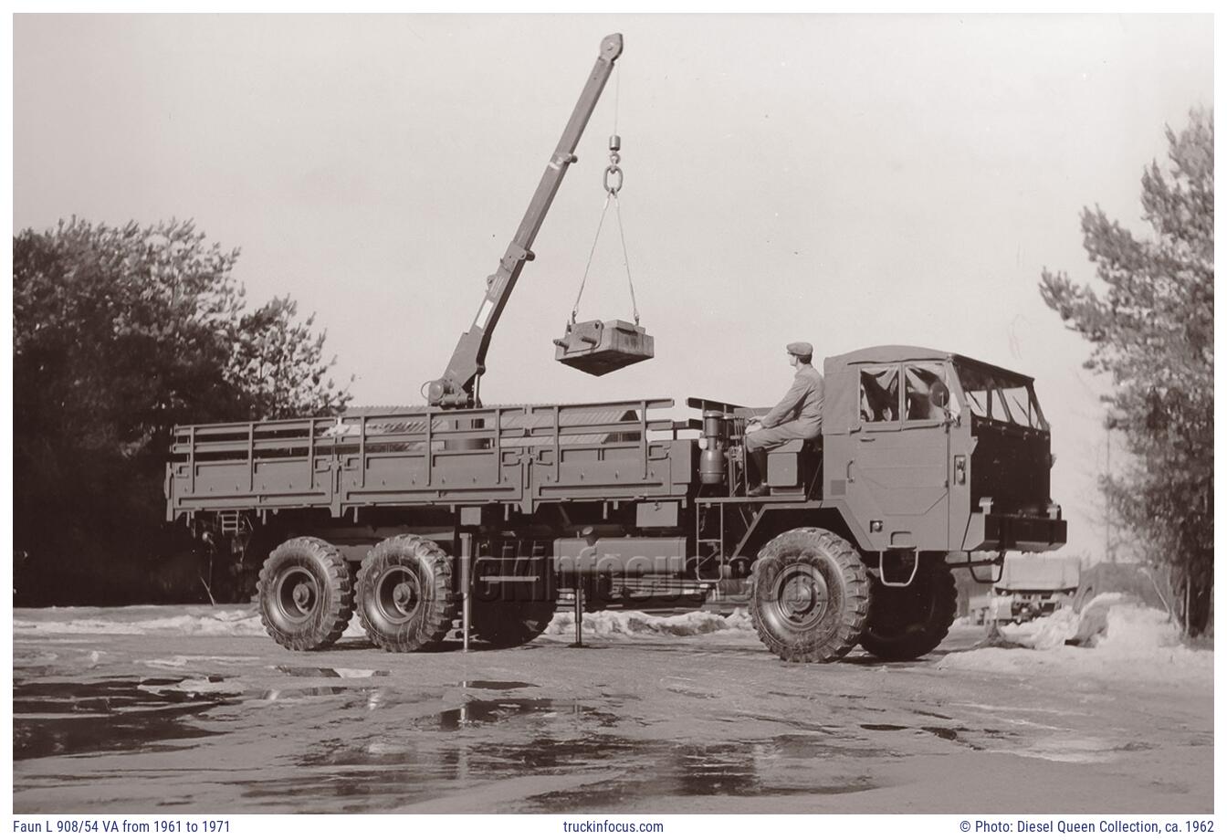 Faun L 908/54 VA from 1961 to 1971 Photo ca. 1962