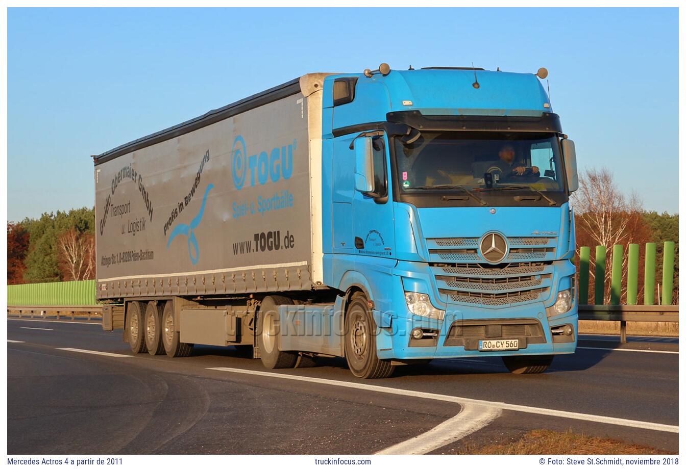 Mercedes Actros 4 a partir de 2011 Foto noviembre 2018