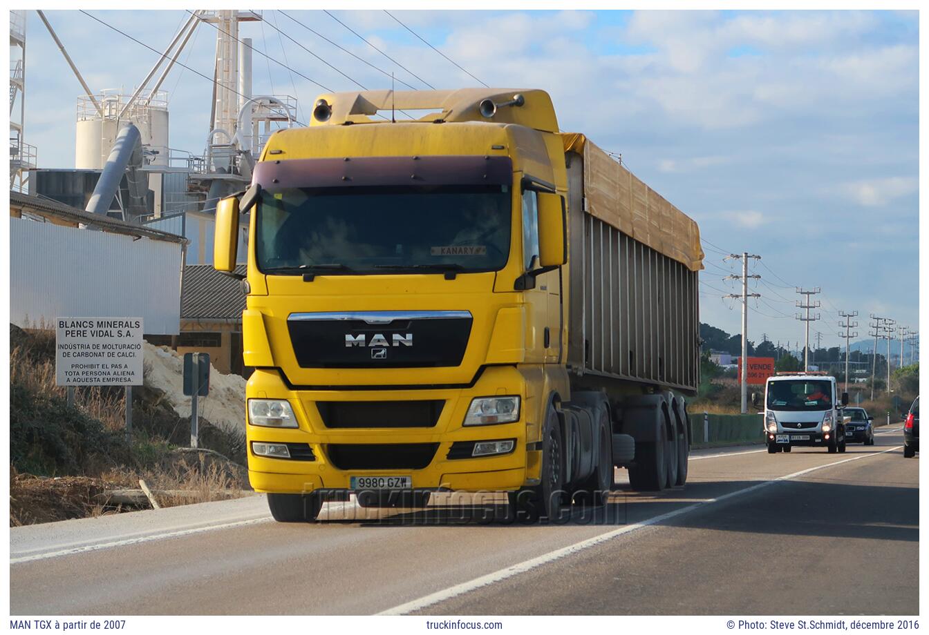 MAN TGX à partir de 2007 Photo décembre 2016