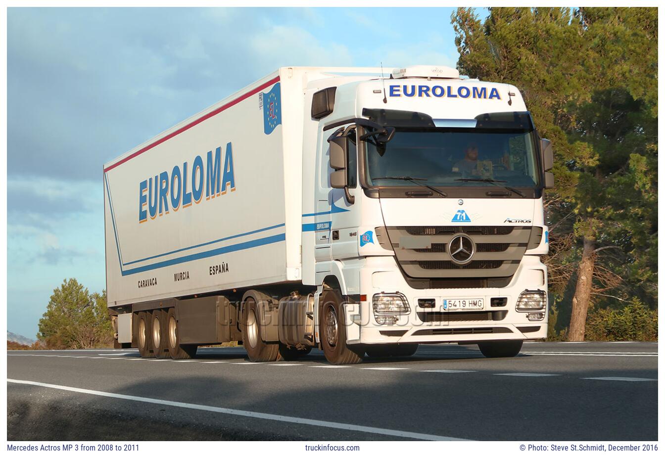 Mercedes Actros MP 3 from 2008 to 2011 Photo December 2016