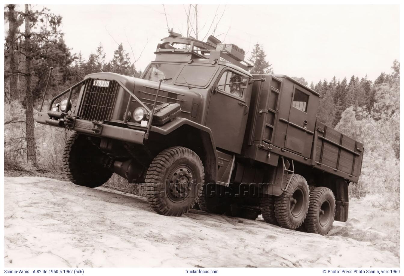 Scania-Vabis LA 82 de 1960 à 1962 (6x6) Photo vers 1960