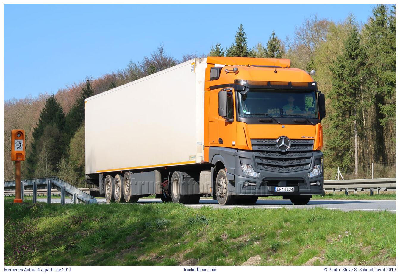 Mercedes Actros 4 à partir de 2011 Photo avril 2019