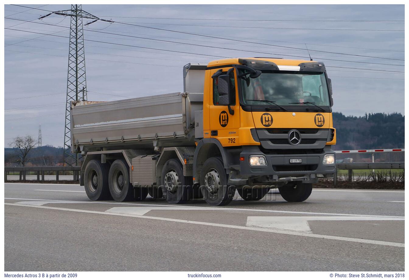 Mercedes Actros 3 B à partir de 2009 Photo mars 2018