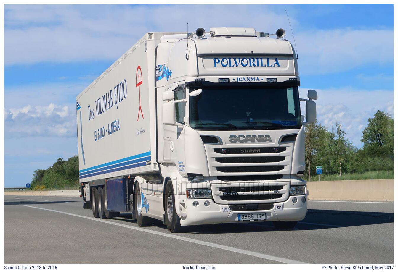 Scania R from 2013 to 2016 Photo May 2017