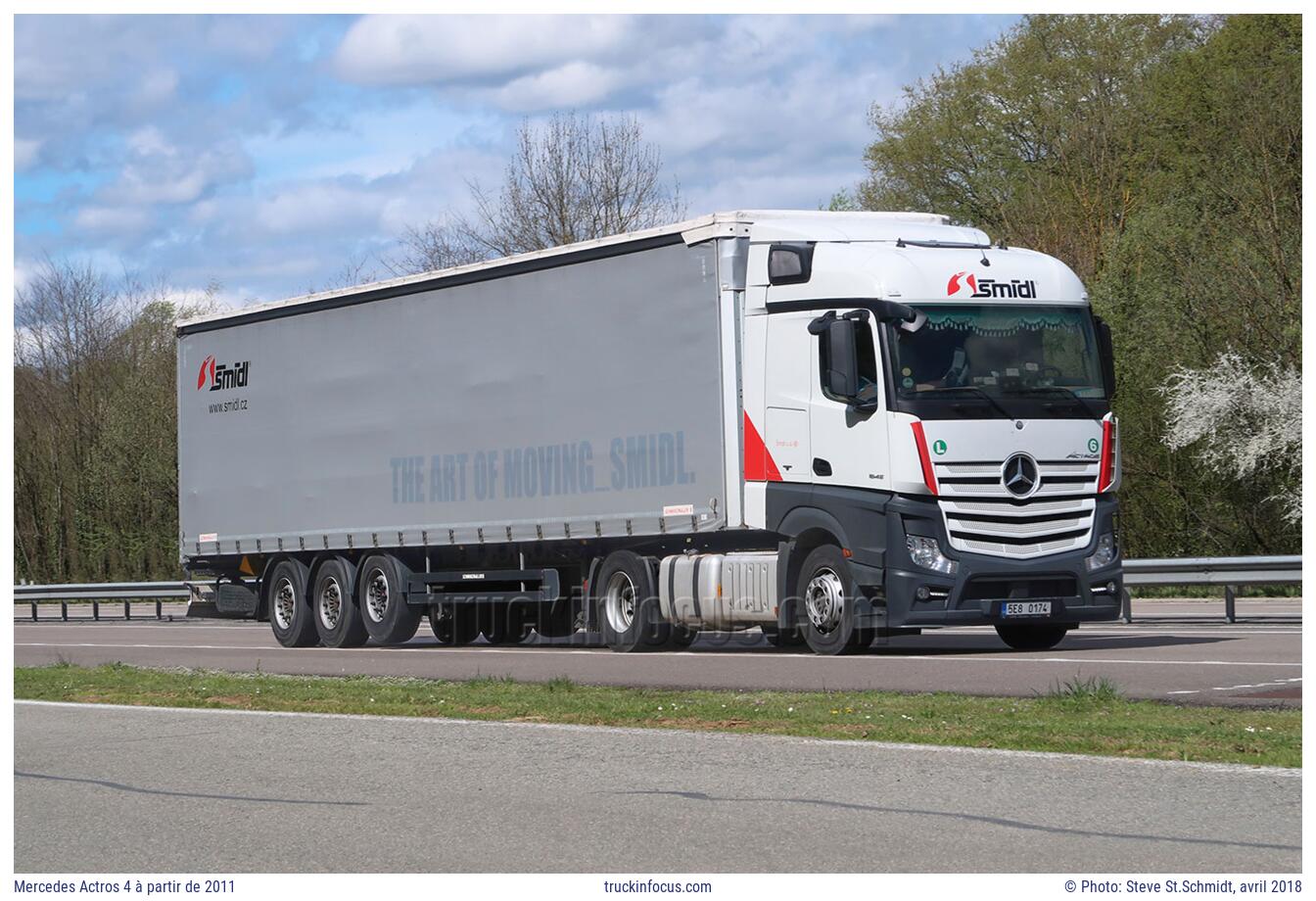 Mercedes Actros 4 à partir de 2011 Photo avril 2018