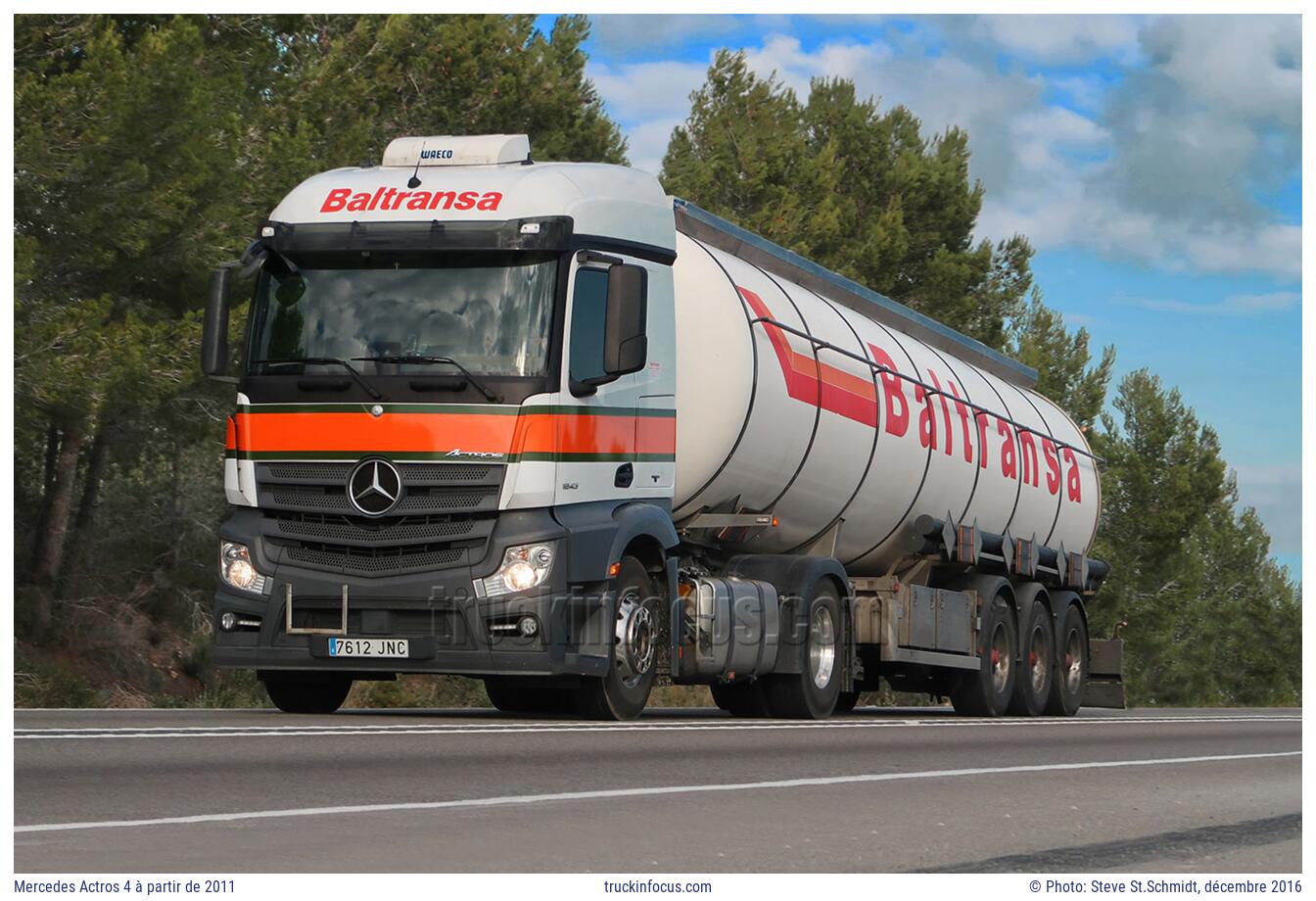 Mercedes Actros 4 à partir de 2011 Photo décembre 2016
