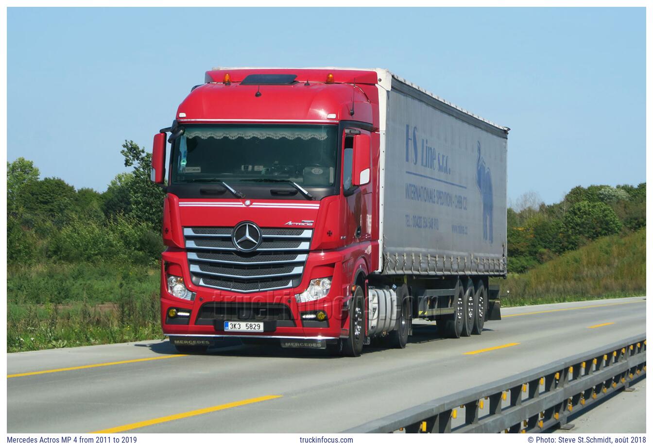 Mercedes Actros MP 4 from 2011 to 2019 Photo août 2018
