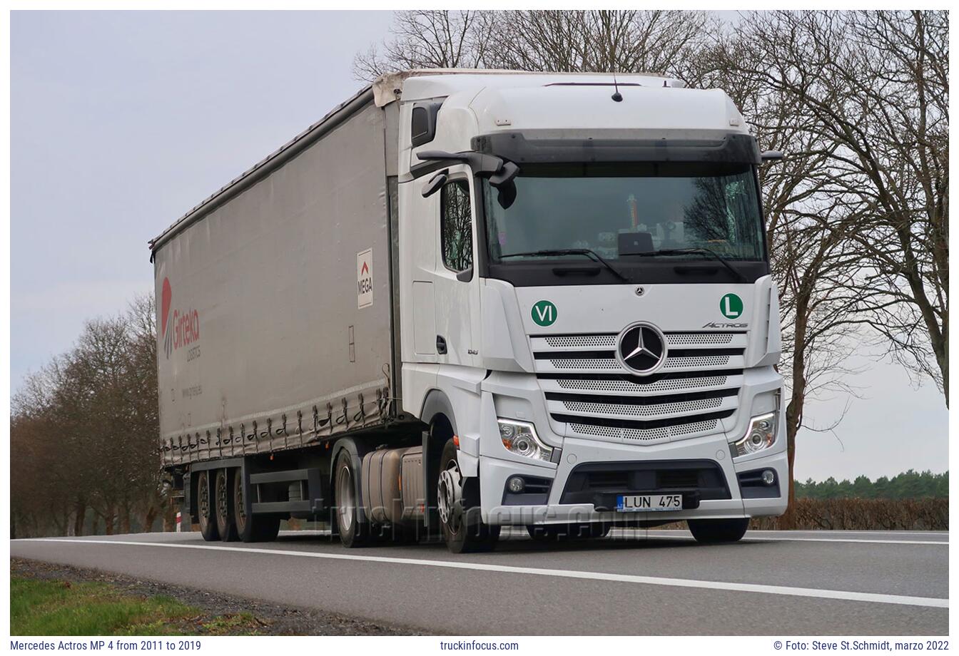Mercedes Actros MP 4 from 2011 to 2019 Foto marzo 2022