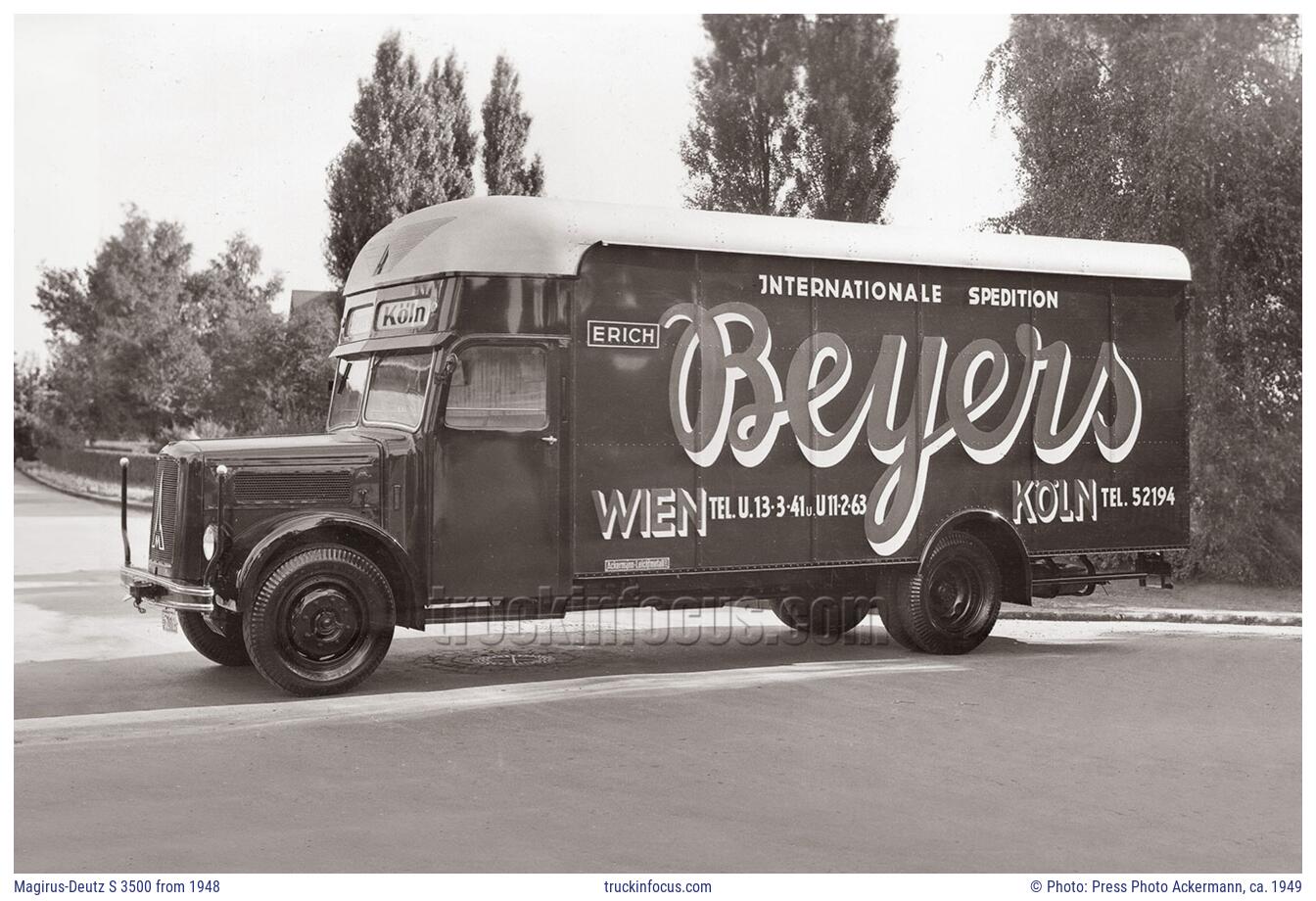 Magirus-Deutz S 3500 from 1948 Photo ca. 1949