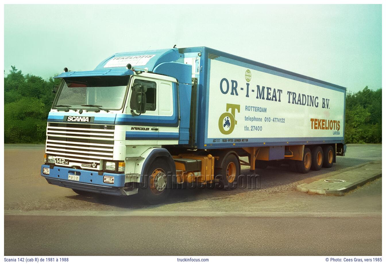 Scania 142 (cab R) de 1981 à 1988 Photo vers 1985