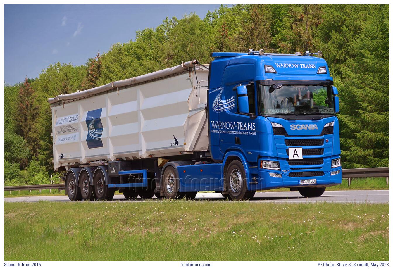 Scania R from 2016 Photo May 2023