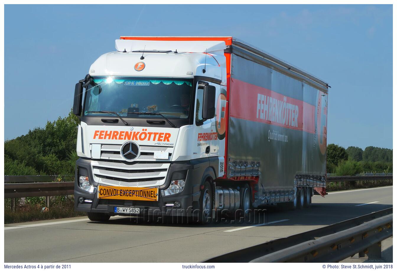 Mercedes Actros 4 à partir de 2011 Photo juin 2018