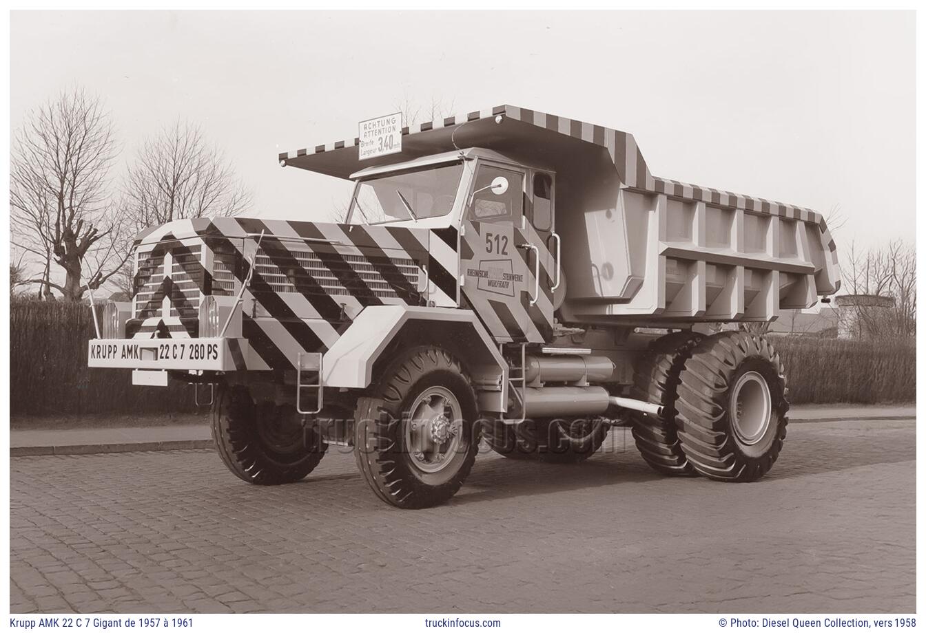 Krupp AMK 22 C 7 Gigant de 1957 à 1961 Photo vers 1958