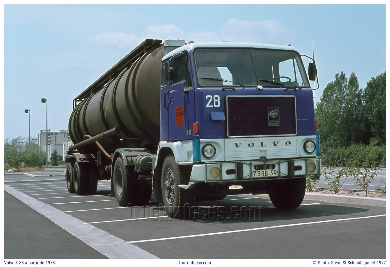 Volvo F 88 à partir de 1973 Photo juillet 1977