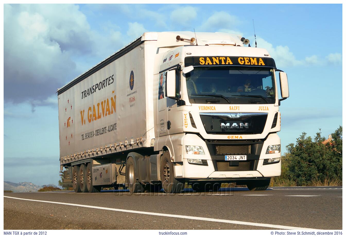 MAN TGX à partir de 2012 Photo décembre 2016