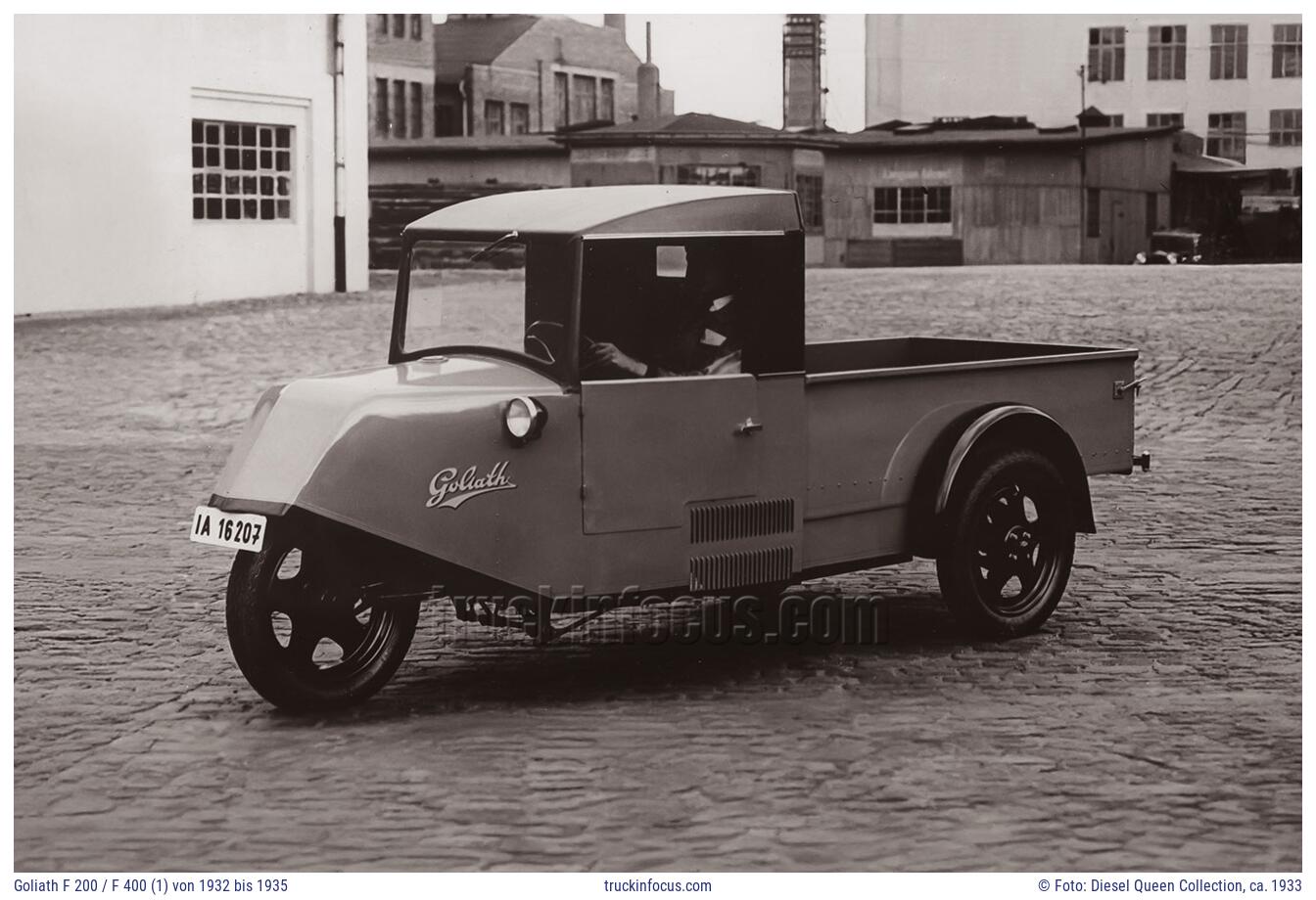Goliath F 200 / F 400 (1) von 1932 bis 1935 Foto ca. 1933