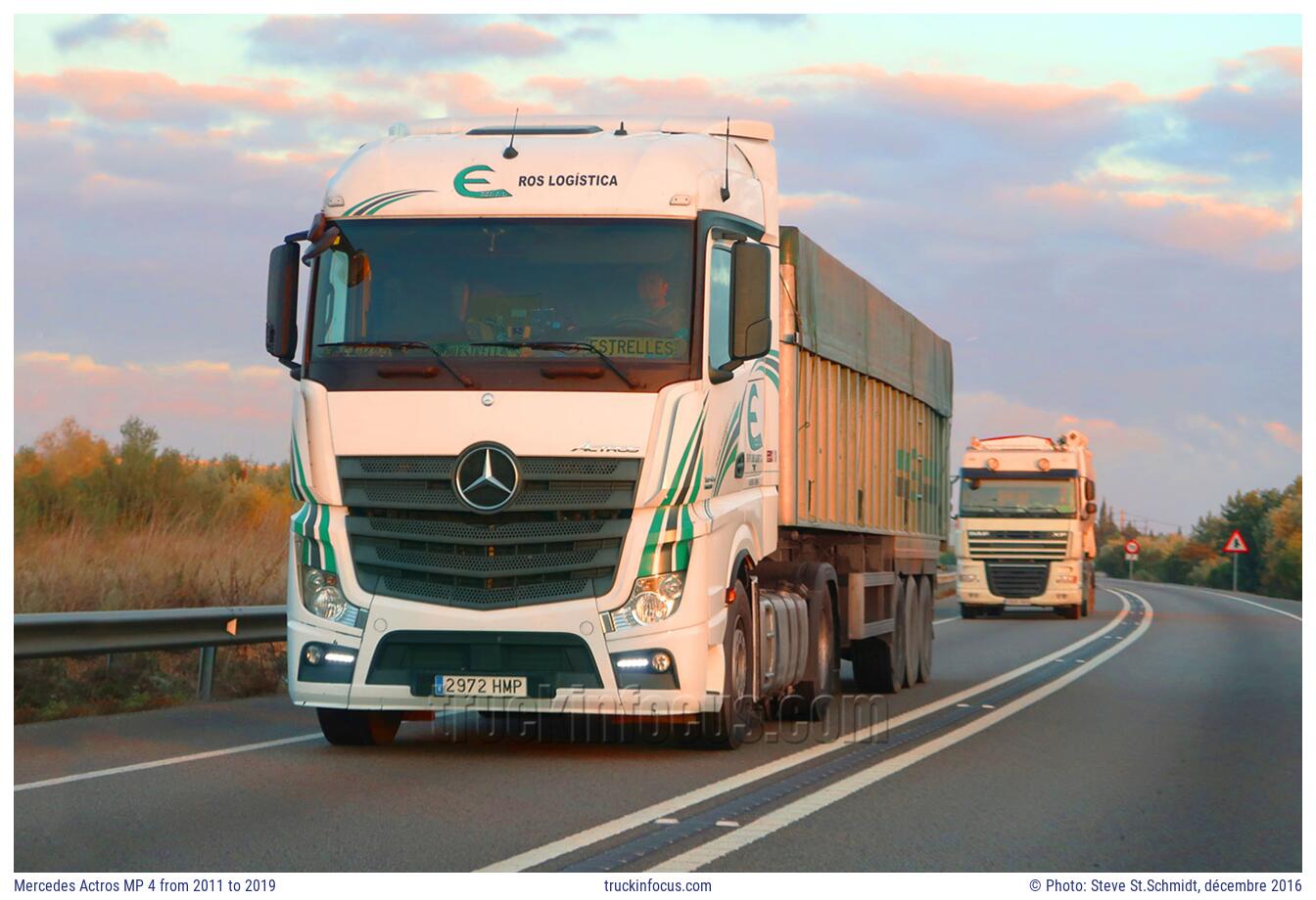 Mercedes Actros MP 4 from 2011 to 2019 Photo décembre 2016