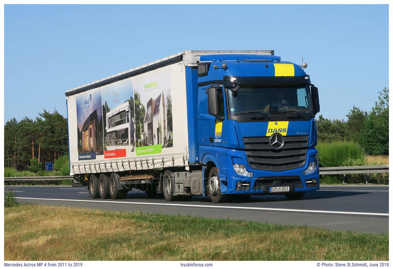 Mercedes Actros MP 4 from 2011 to 2019 Photo June 2018