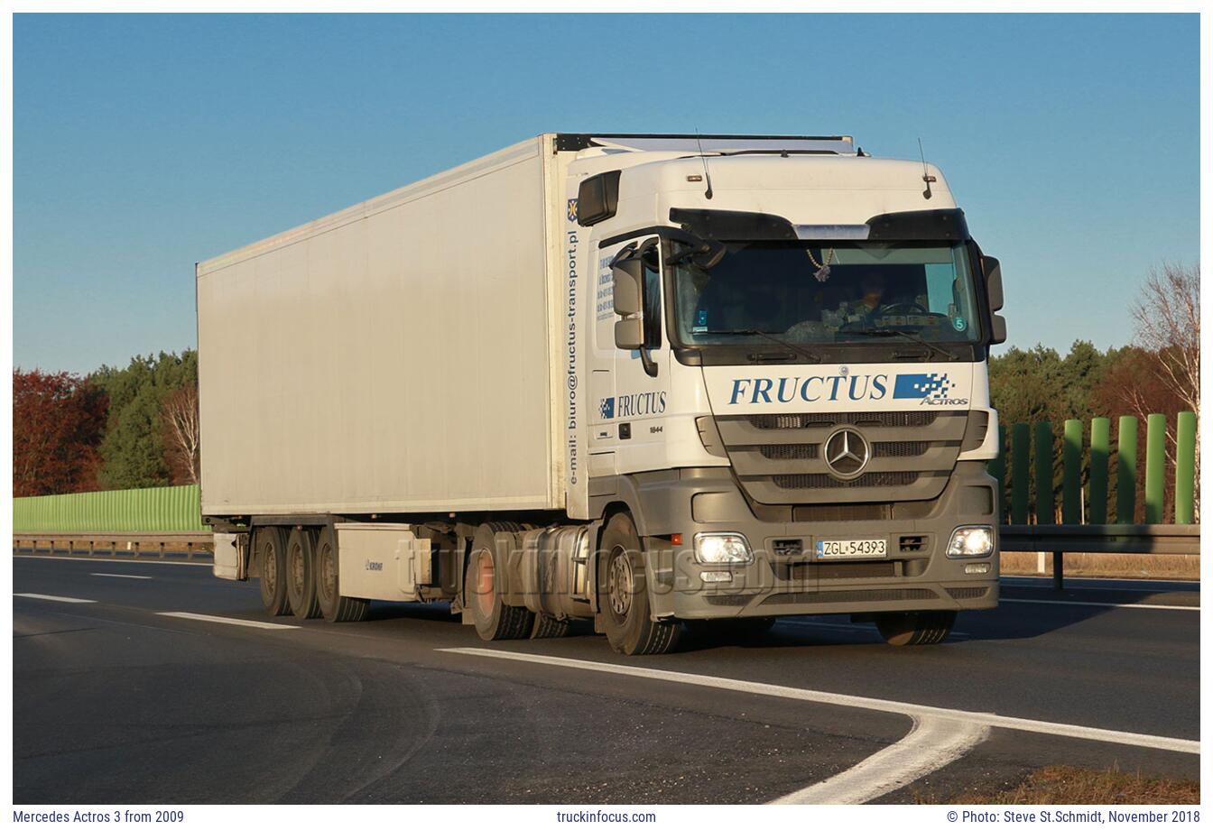 Mercedes Actros 3 from 2009 Photo November 2018