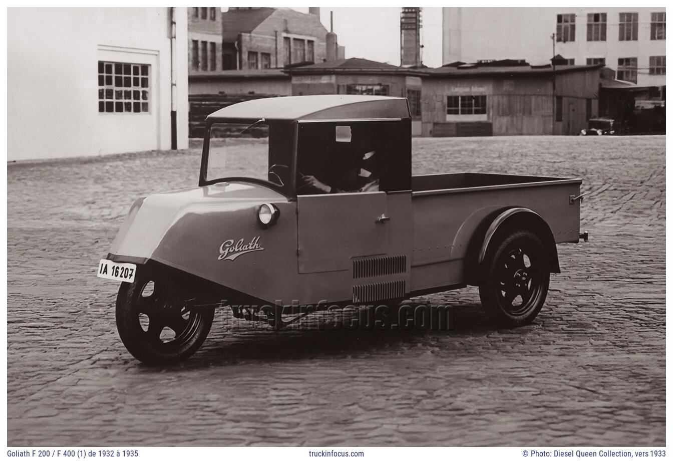 Goliath F 200 / F 400 (1) de 1932 à 1935 Photo vers 1933