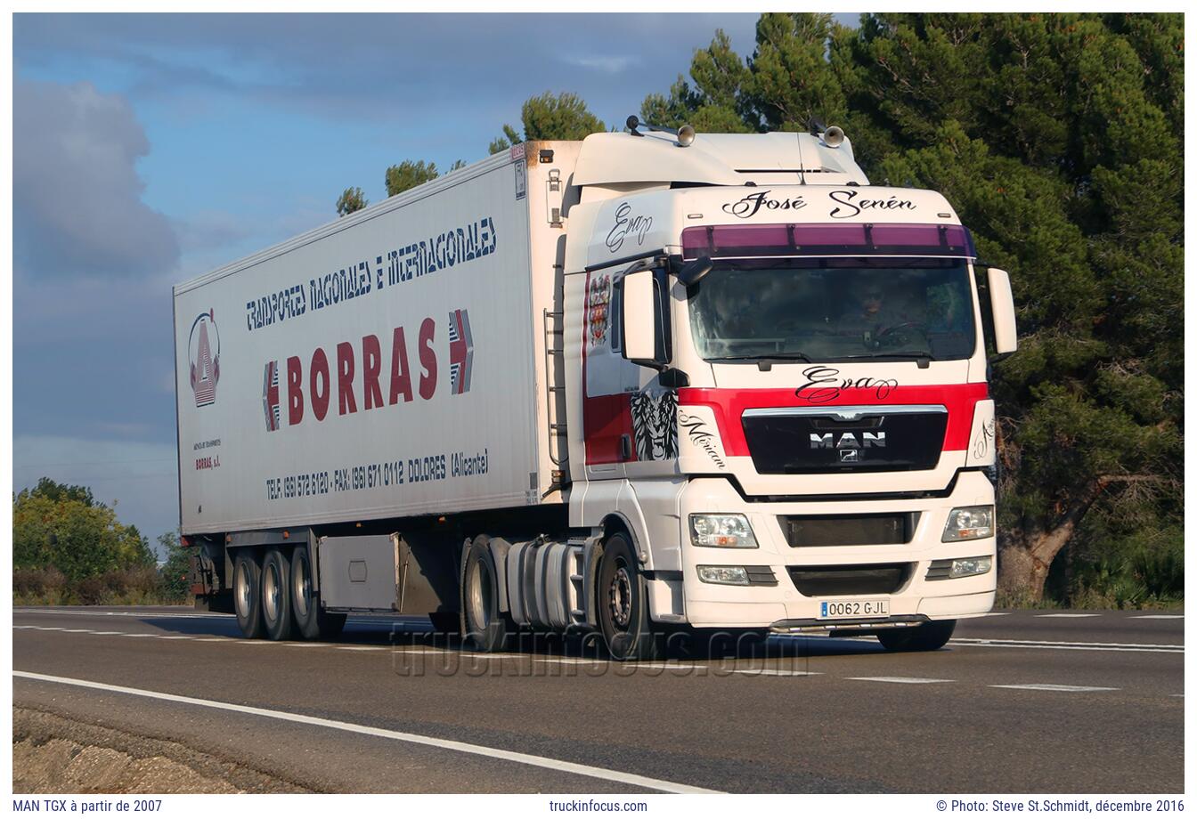 MAN TGX à partir de 2007 Photo décembre 2016