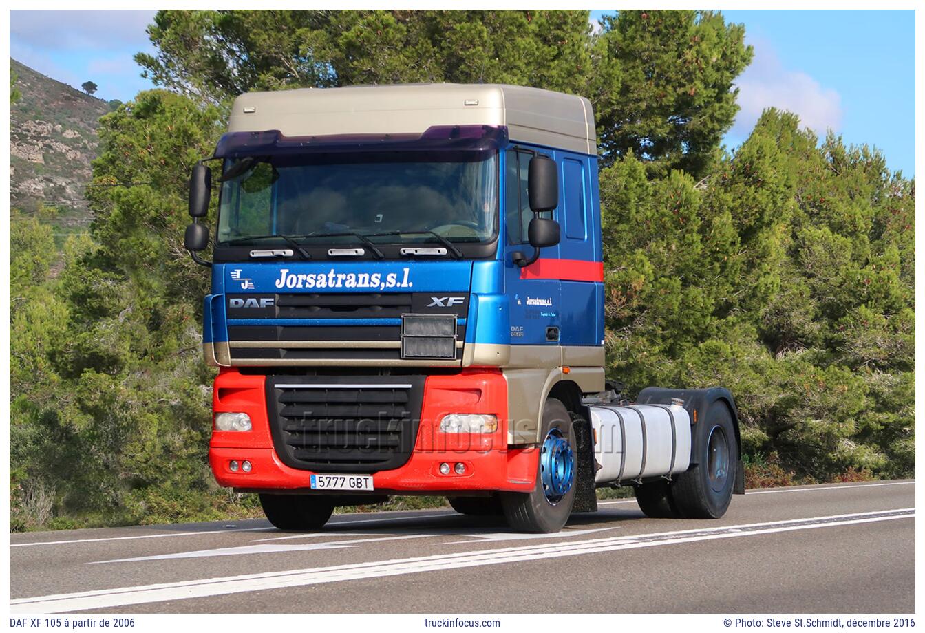 DAF XF 105 à partir de 2006 Photo décembre 2016