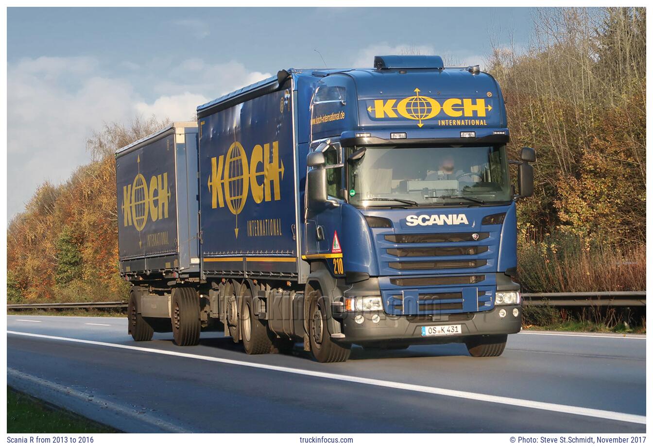 Scania R from 2013 to 2016 Photo November 2017