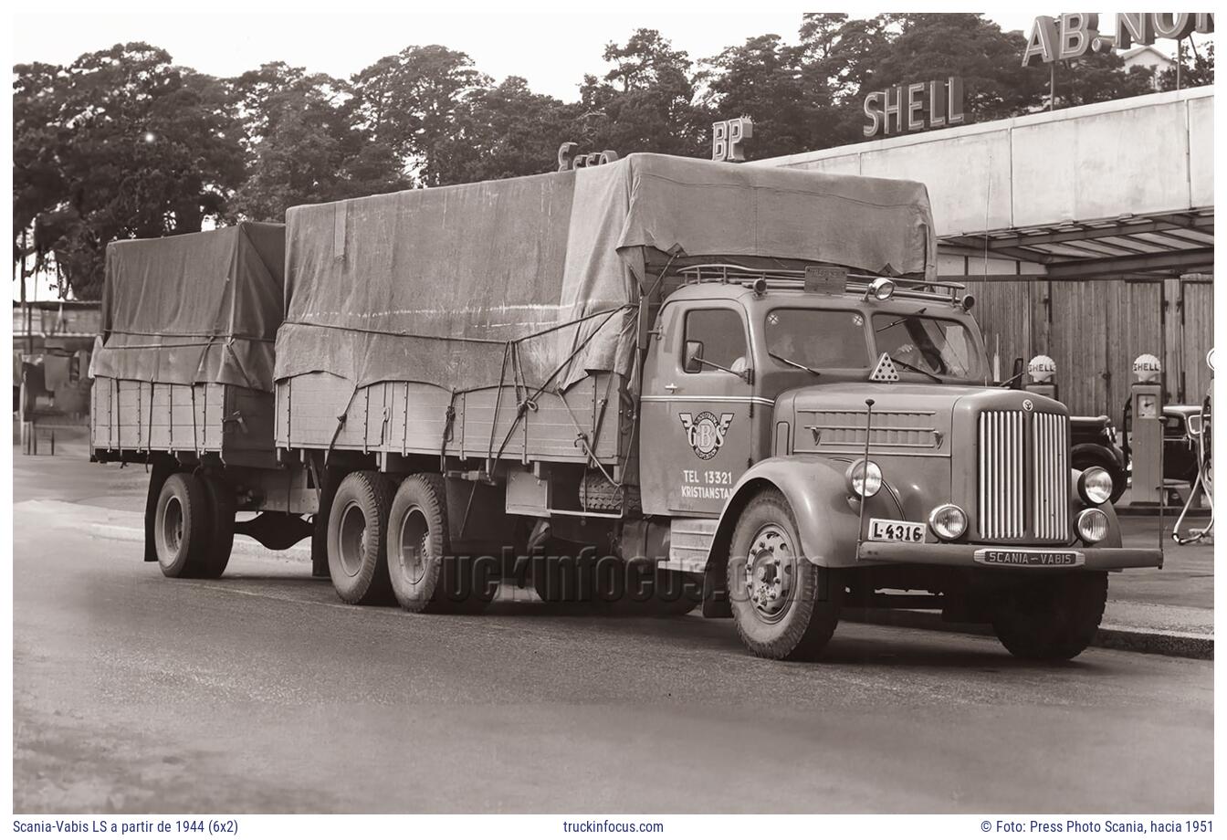 Scania-Vabis LS a partir de 1944 (6x2) Foto hacia 1951