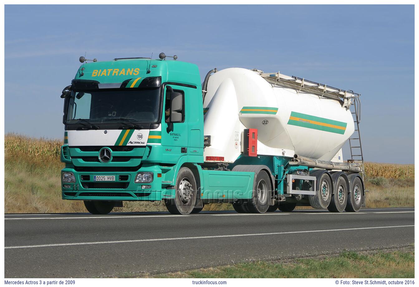 Mercedes Actros 3 a partir de 2009 Foto octubre 2016