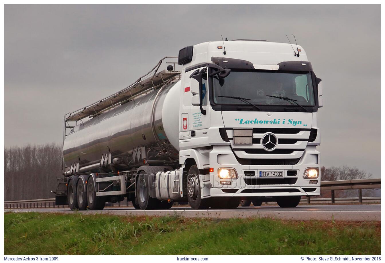 Mercedes Actros 3 from 2009 Photo November 2018